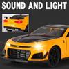 Scale 1:24 Camaro Camry Miniature Toy Car Model Alloy Diecast Doors Opend Pull Back Sports Cars Toys Office Table Ornament