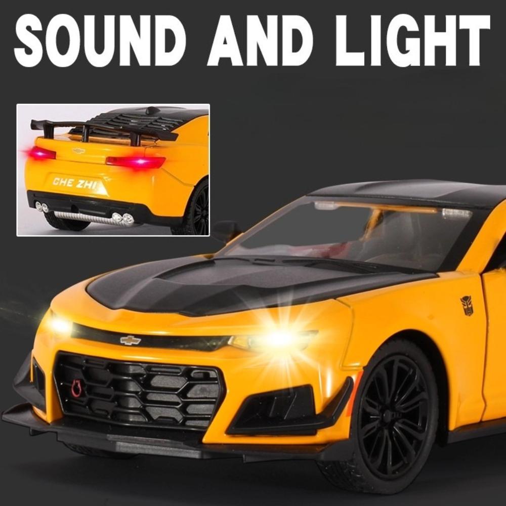 Scale 1:24 Camaro Camry Miniature Toy Car Model Alloy Diecast Doors Opend Pull Back Sports Cars Toys Office Table Ornament