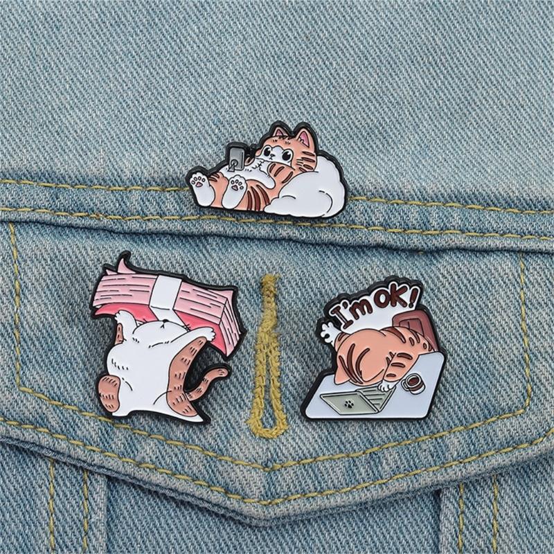 Cats Themed Lapel Pin Versatile Outfit Enhancer Fashion Jewelry Accessory Perfect Gift For Cats Lover And Friend