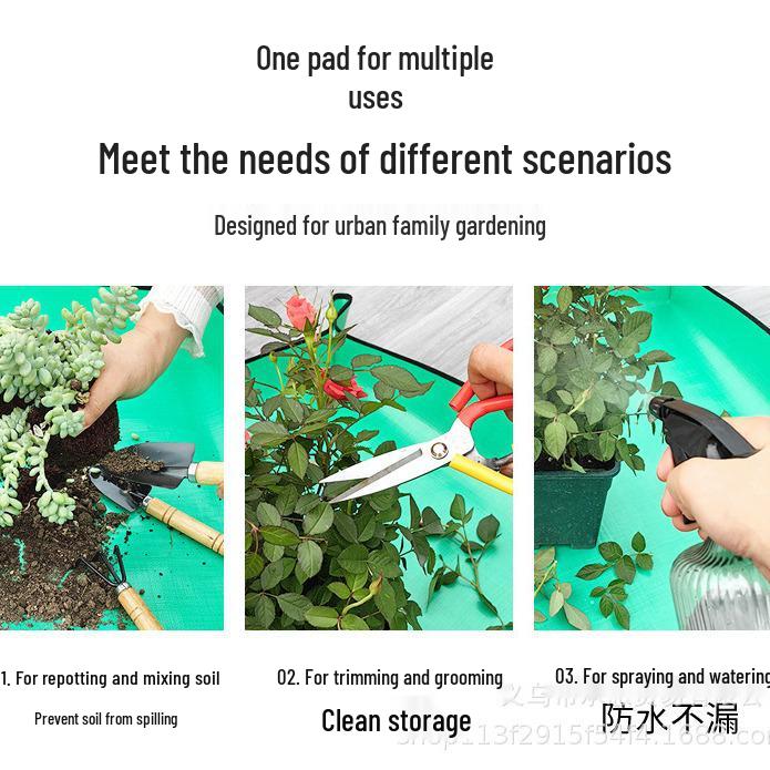 Waterproof Thickened Gardening Floor Mat for Repotting and Planting Flowers & Succulents