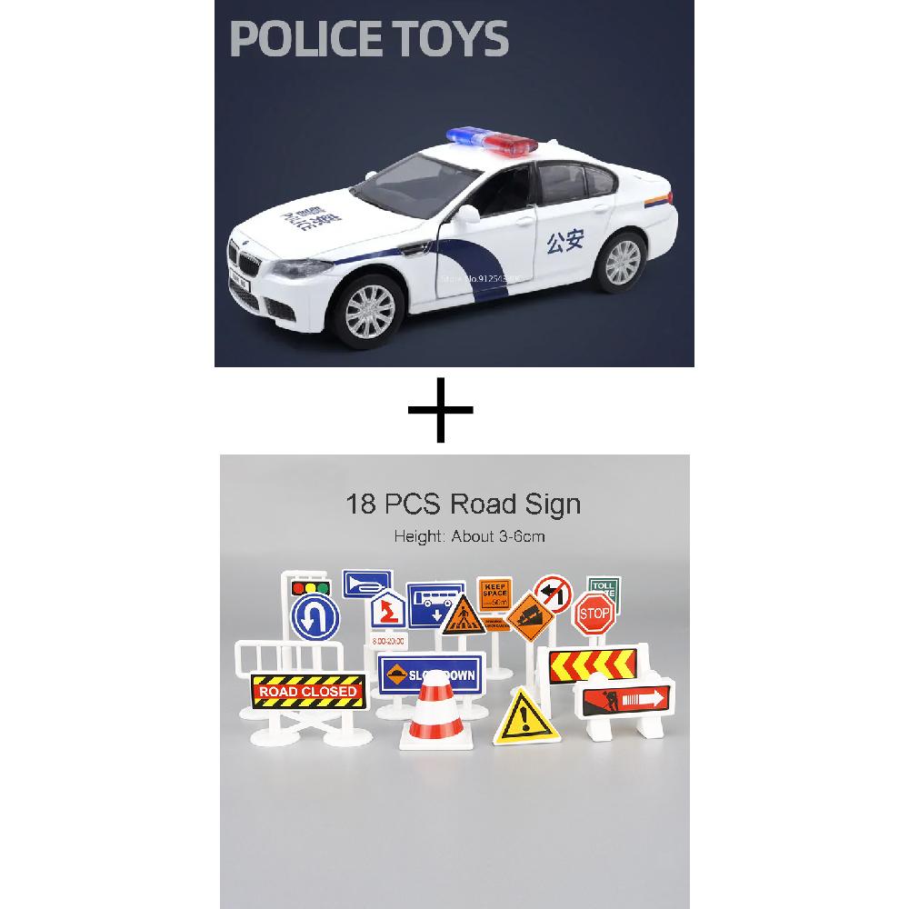 1:36 Scale BMW M5 Ford Mustang Volkswagen T-ROC Police Car Model Toy Alloy Diecast Doors Opened Vehicles for Models Boy's Gifts