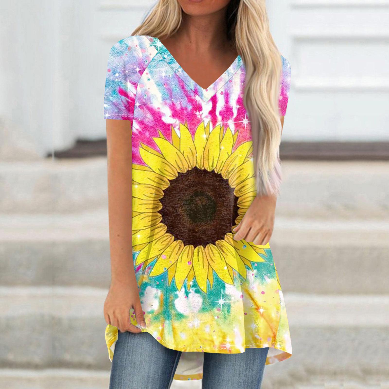 

Женские плиссированные свободные топы с короткими рукавами Плюс размер Повседневные топы с V-образным вырезом и короткими рукавами Повседневные летние футболки Женские топы Футболки Рубашки L