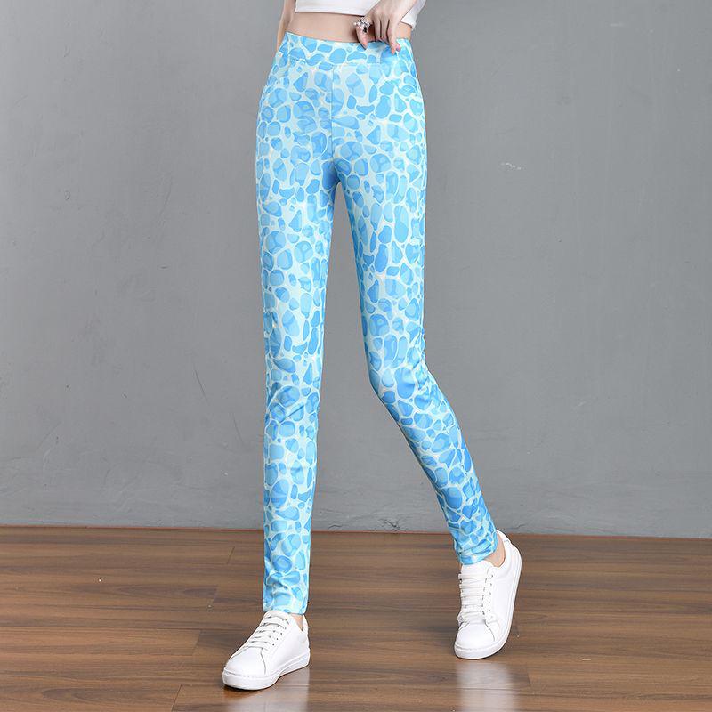 Cuihua 2024 Elastic Waist Slimming Plaid Pencil Pants for Women
