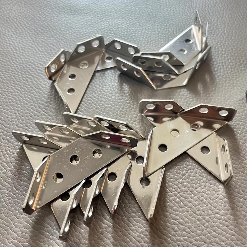 10Pcs  Trapezoidal Bracket, Corner Code, Stainless Steel-Shelf , Accessories