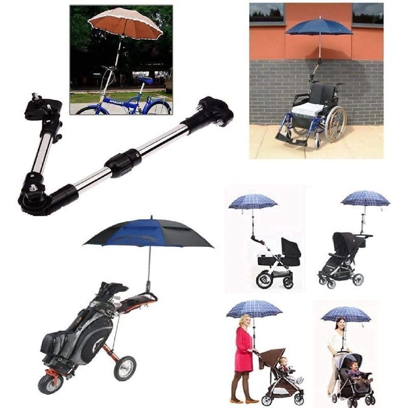 Support de parapluie de vélo réglable en acier inoxydable avec capuchon anti-chute pour la protection contre la pluie et le soleil