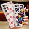 Luxus Kirschfrüchte Muster Diamant Hülle Für Samsung Galaxy S25 Ultra S24 Plus S23 S22 S21 FE A14 A15 A16 A25 A26 A35 A36 A54 A55 A56 5G Cover