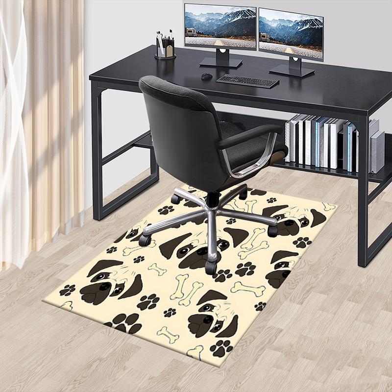 1PC Pug Bone Extra Large Non-Slip Floor carpet, Office, family, bedroom, Studio Large Area Rug,Longlasting Material-J0344