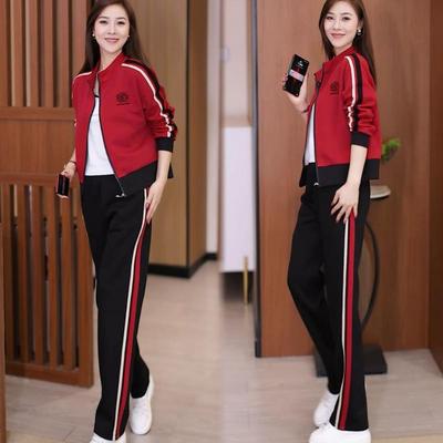 Autumn Womens Sportswear Set Loose Fit Two Piece Outfit Stylish Slimming Casual Suit