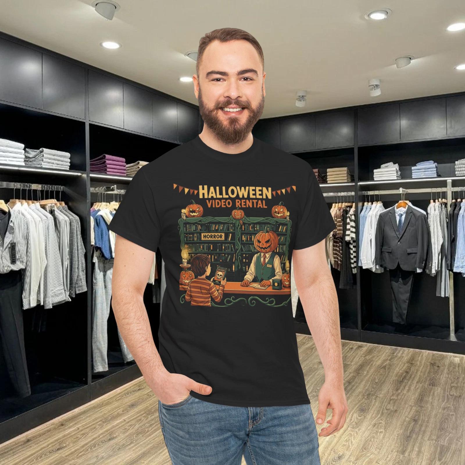 Halloween Video Rental Classic Cotton T- Shirt 2XL