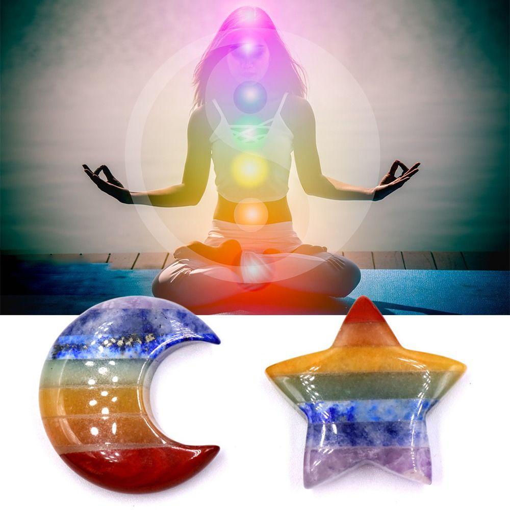 

Многоцветный натуральный кристалл, соответствующий лунной звезде, целебные камни, подарочный набор кварцевых кристаллов