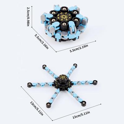 4pcs/2pcs/1pc Deformation Decompression Mechanical Fingertip Gyroscope Can Be Freely Deformed To Exercise Children's Hands-on a