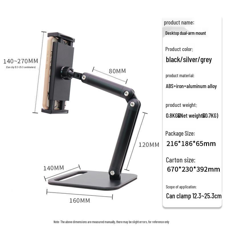 Popular Adjustable Metal Stand for Tablets - Ideal for Streaming, Binge-Watching, Office Use & More