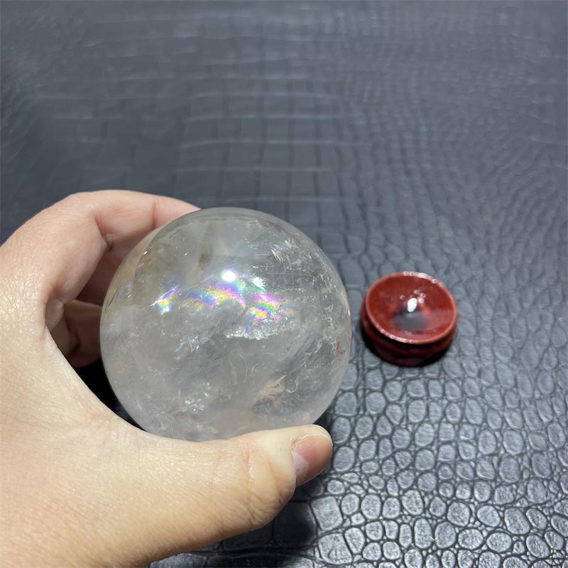 6.7cm Rainbow Natural Rock Clear Quartz Crystal Spheres White Crystal Ball for Sale