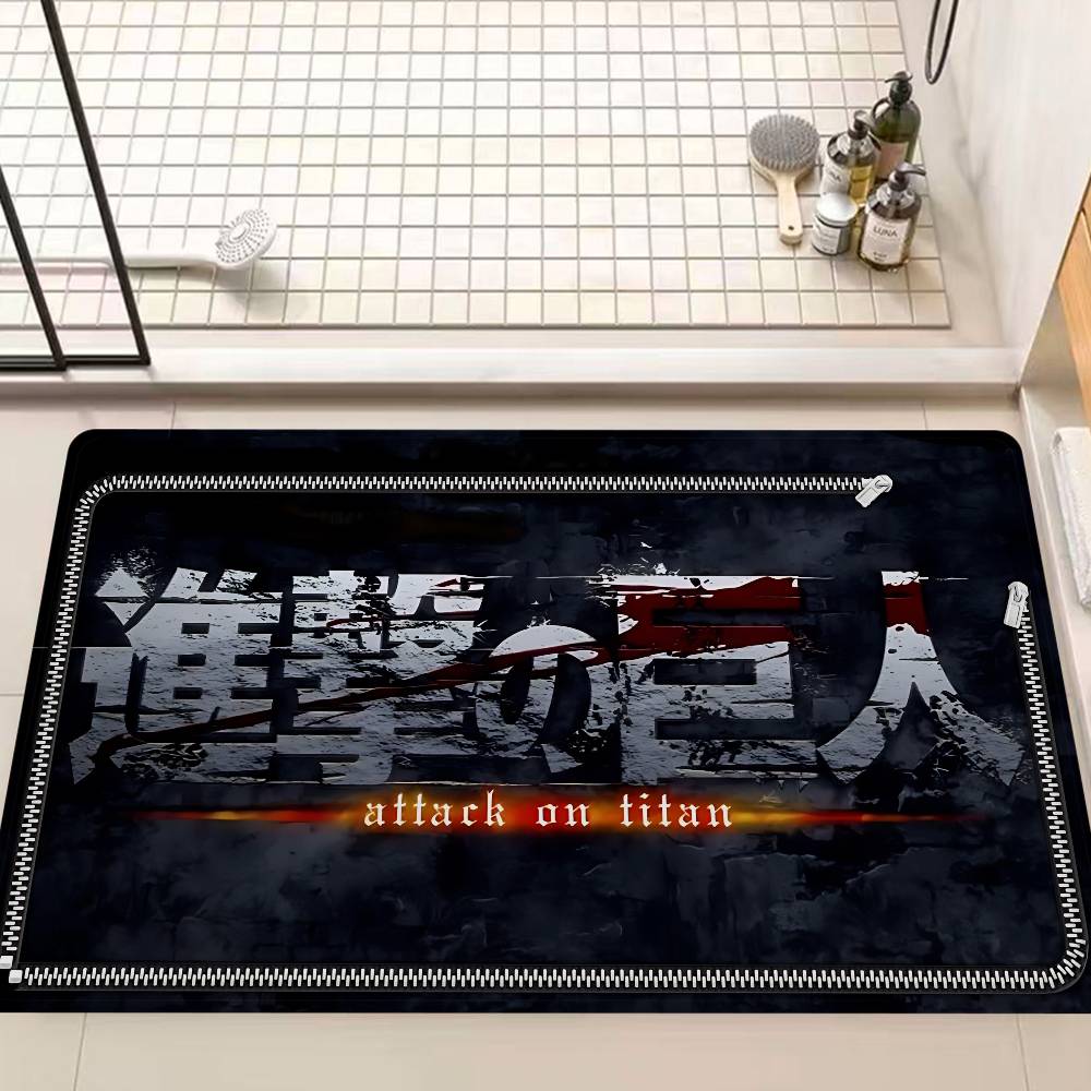 A-Attack On Titan Entrance Door Mat Nordic Style Home Doormat Bathroom-Toilet Mats Bedroom Hotel Decor Mat