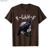 F Caw F Black Crow, F-Caw-F Funny Black Bird Saying Meme T-shirt Men Women 100% Cotton T Shirts Short Sleeve Tops 0718-2
