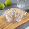 YGHQAP Glass Lemon Squeezer Manual Citrus Juicer with Handle and Pour Spout Clear Hand Press Juicer Manual Hand Squeezer for Fresh Fruit Juice Orange