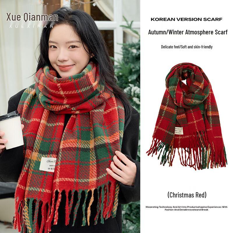 

Women s Classic Plaid Winter Scarf & Shawl One Size