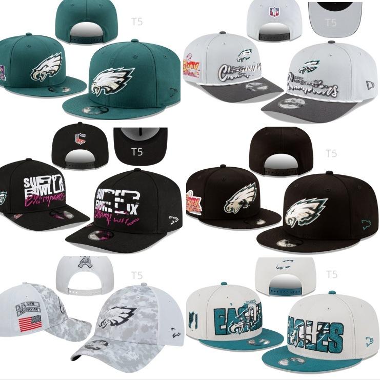 Eagles Super Bowl Cap Adjustable Embroidered Duckbill Cap League Football Cap Flat Brim Baseball Cap