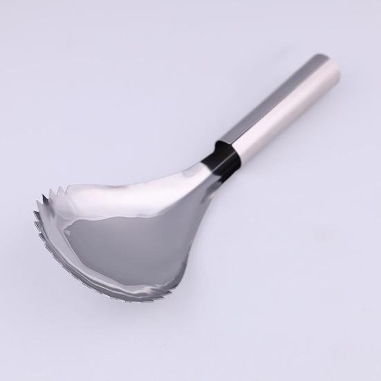 Gezahnter Eisbrecherlöffel Edelstahl-Eisschaufel Fruchtfleischseparator Eisportionierer mit ergonomischem Griff Küchenlöffel für Smoothies, Eisschnee