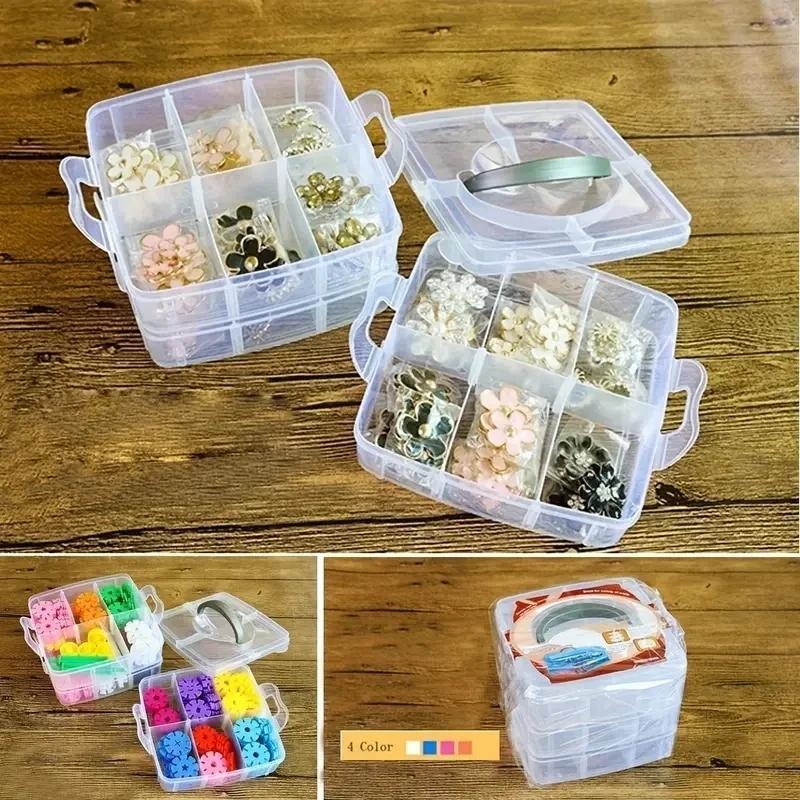 Portable Jewelry Storage Box Necklace Ring Stud Earrings Storage Box Jewelry Box General-large-capacity Finishing Box