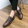 Spring New Embossed Crocodile Pointed Slim Casual Shoes Leather Loafers Men Business Formal Wear Shoes Fashion Mens Casual Shoes