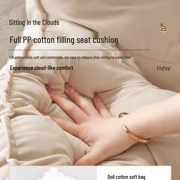 Single Rocking Chair - Comfortable White Sofa for Balcony, Living Room, or Bedroom Leisure.