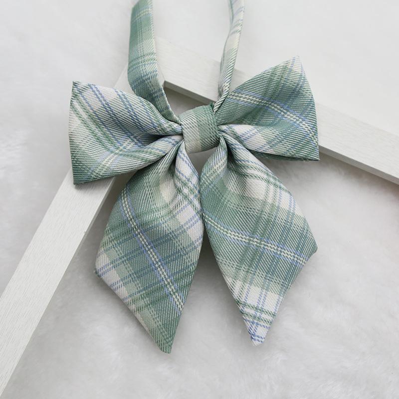 Personalized Flower Plaid Uniform Collar Flower Bow Tie Small Fresh Sailor Suit Bow KTB