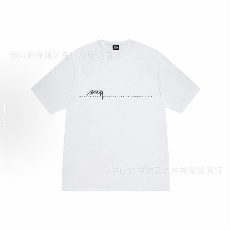 2025 new STU three standards complete spring and summer new tide brand classic cruise printed letters men and women with the same short sleeves
