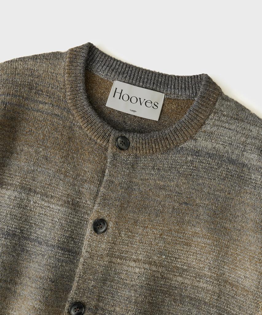 Hooves Gradient Round Wool Cardigan [Coyote]