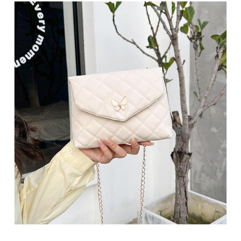 Embroidered Square Shoulder Bag - Korean-Style Crossbody Purse for Women