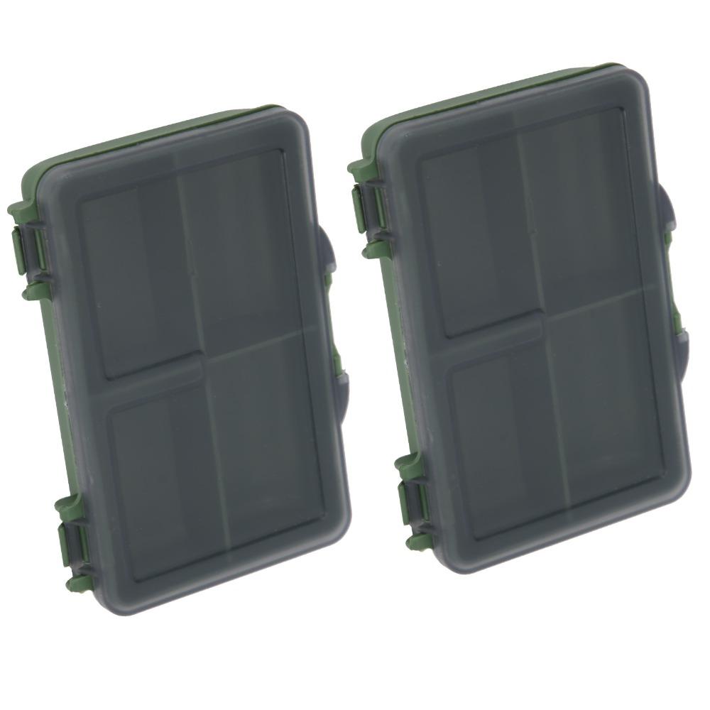 2PCS PP Fishing Tackle Box Mini Fishing Lure Box Durable Bait Storage Box  Carp Fishing