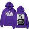 Felpa con Stampa Double Sided Rapper Eminem Uomo Donna Hip Hop Vintage Oversize Felpe con Cappuccio Tendenza Moda Felpe con Cappuccio Streetwear
