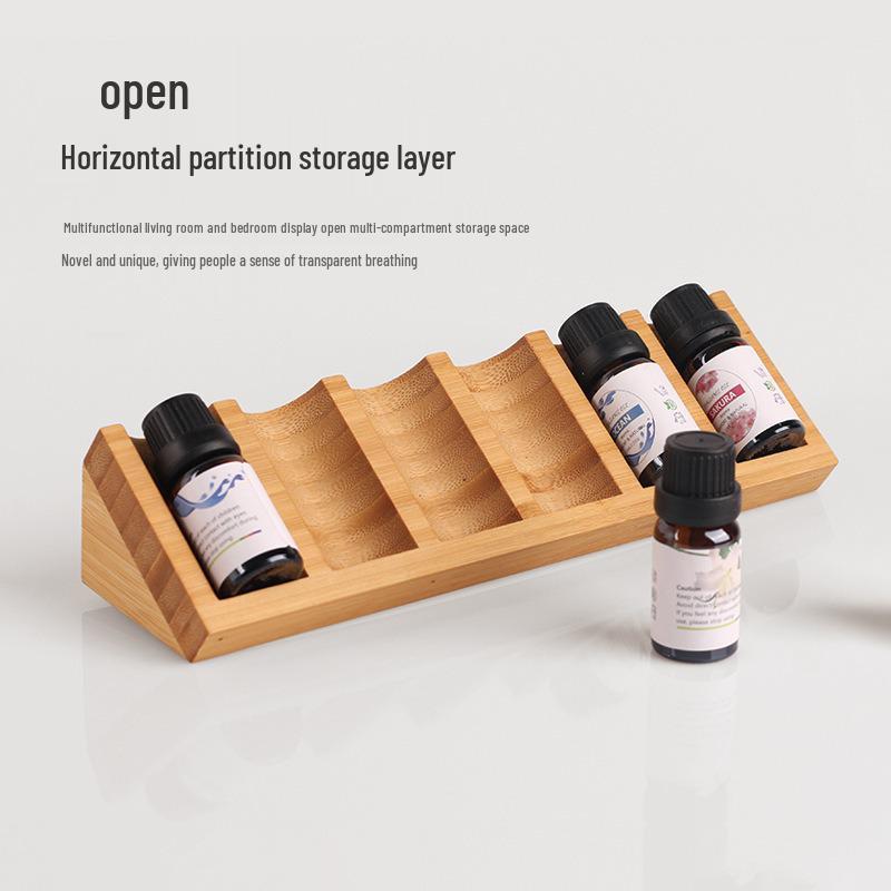 In-stock 6-Slot Wooden Essential Oil Display and Storage Rack