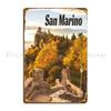 San Marino Europa Drei Türme Metallplakette Poster Klassische Wanddekoration Bar Dekoration Designs Blechschild Poster