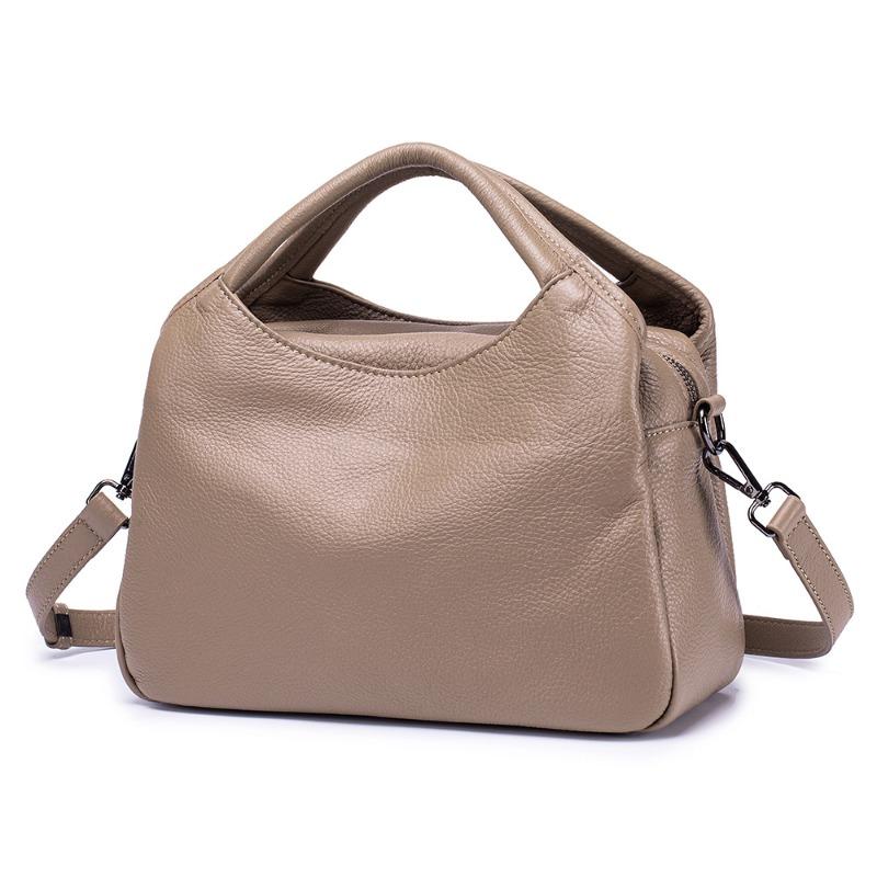 New leather large-capacity casual women's bag soft leather texture portable shoulder bag simple Korean version messenger bag versatile