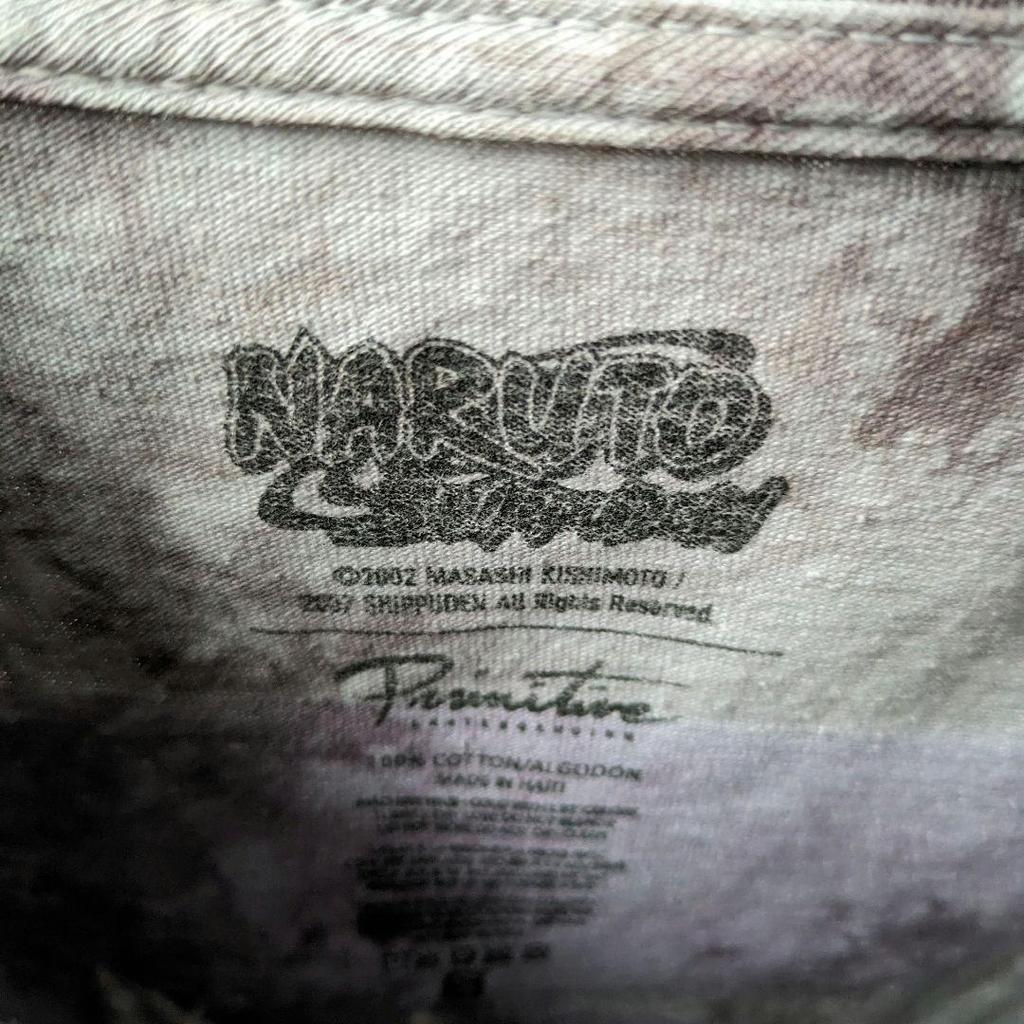 [USED] Vintage 2000s Naruto Shippuden Sasuke Curse Seal Chidori Anime T-Shirt