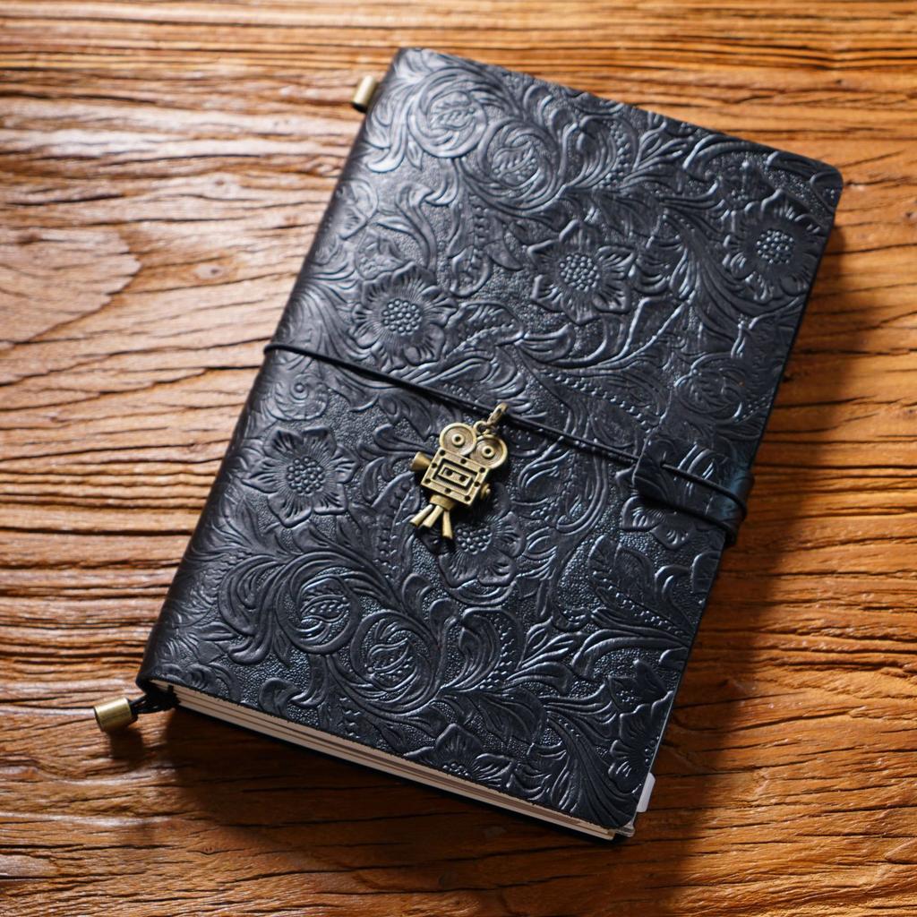 2026 Retro Carved Cowhide Travel Notepad Handmade Notebook Stationery Handbook Creative Diary