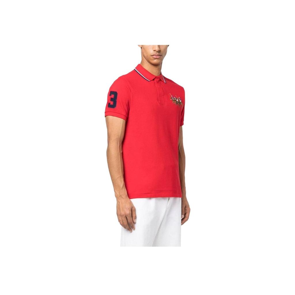 Polo Ralph Lauren SS23 Animal Pattern Straight Fit Short Sleeve Polo Shirt Men Tops Bright-Red 710900614-002