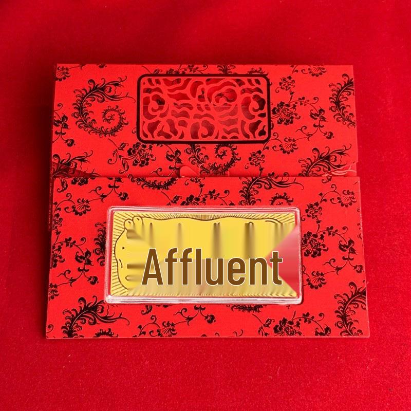 999 Pure Gold Princess Banknote & Bar - Valentine s & Birthday Lucky Money Red Envelope