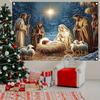 Merry Christmas Jesus Manger Nativity  Backdrop Xmas Decoration Background Winter Backdrop Decorations For Photo Studio Photo Booth Christams Party