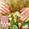 Glam Shell&Glitter Nail Stickers 24pcs | Self-Adhesive Strips, Bold Chic Mix, Quick 5-Min Manicure