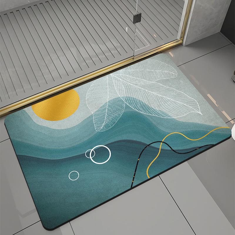 

VIKAMA Коврики для ванной Коврики для входной двери Коврики для кухни Диатомовая грязь Нескользящие Коврики для душа Быстросохнущие Машинная стирка 30X40CM (1X1.3FT