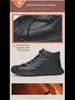 Men's Winter Cotton Leather Boots: Plus Velvet Warm, Non-Slip, Casual Outdoor, Snow & Dad Shoes