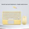 Bluetooth Keyboard Mouse Set Round Keycaps Touch Control for Phone Tablet Laptop iPad Wireless Combo