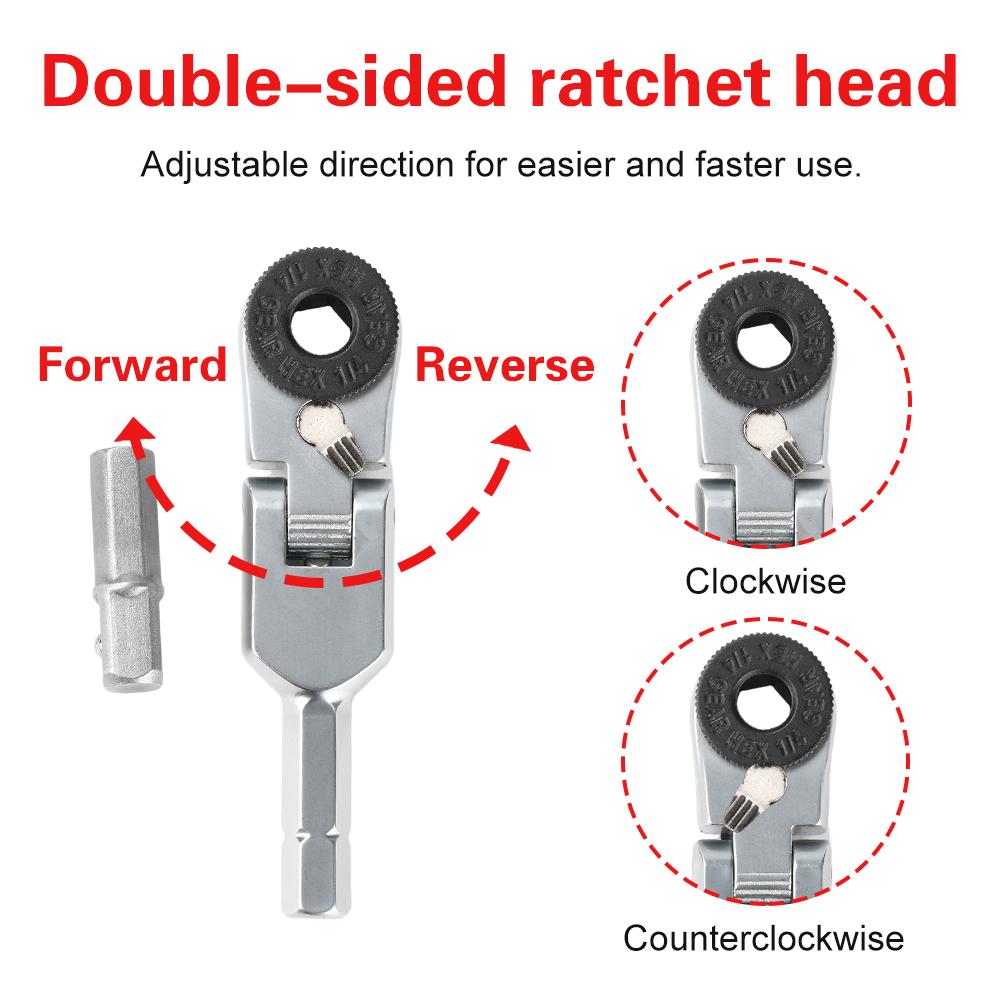 6.35mm Wrench Screwdriver Hex Torque Wrenches EDC Tool Wrench 1/4 Screwdriver Rod Socket Wrench Hand Repair Tool