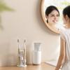 Toothbrush Holder Makeup Brush Storage Rack with Anti-Slip Base 360-Degree Rotatable Bathroom Toothbrush Storage Rack