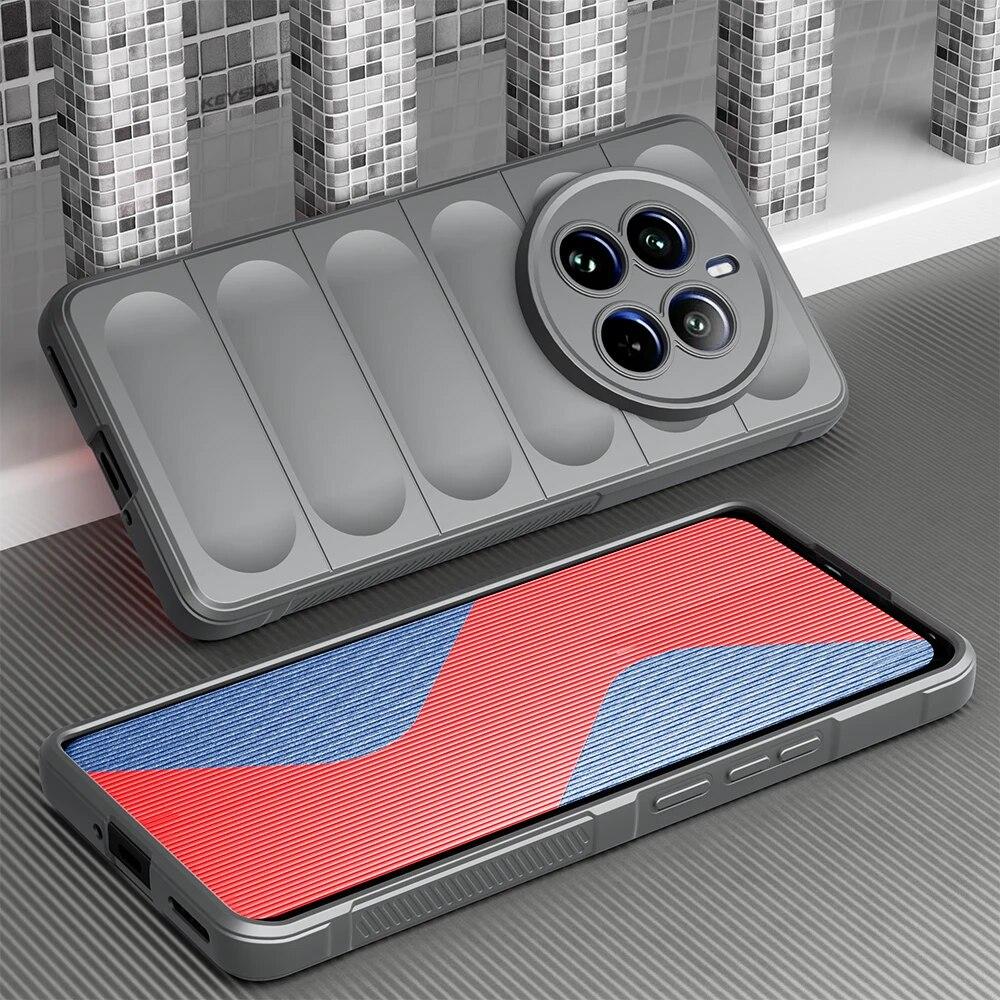 KEYSION Stoßfeste Hülle für Realme 12 Pro+ 5G Rutschfeste, weiche Silikon-Telefonrückseite für OPPO Realme 12 Pro Plus 5G 11 Pro+