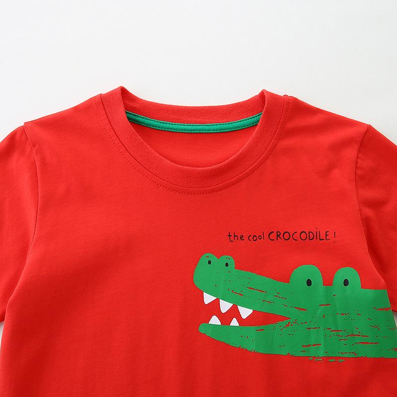 Summer New Boys Short Sleeve Set Children's Crew Neck T-Shirt 2-piece Knitted Cotton Children's Shorts Set