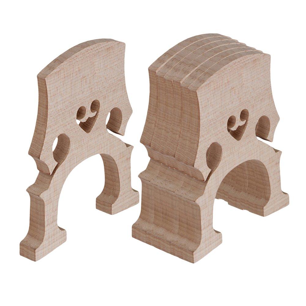 Yibuy 5er-Pack Holzfarbe Volle Größe 44 Musikinstrument Ahorn Cello Steg