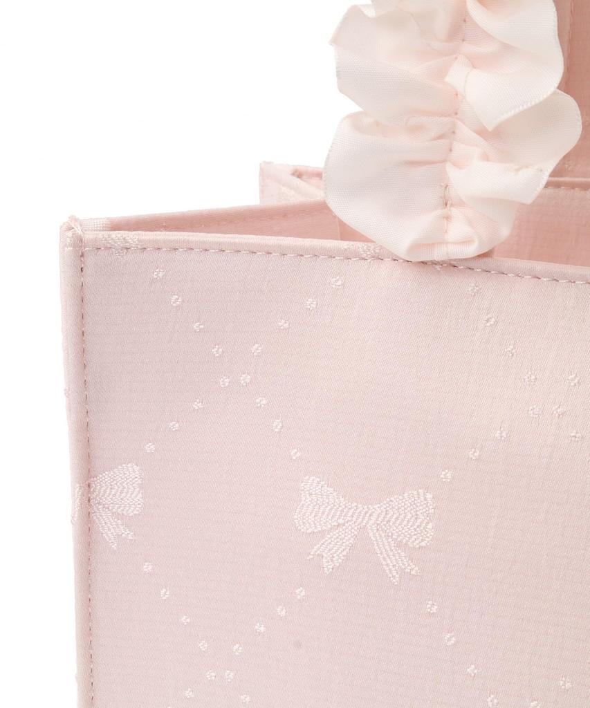 Maison De Fleur Tote Bag, E-commerce Exclusive Ribbon Pattern Jacquard Square Tote, Small, Women's, Pink